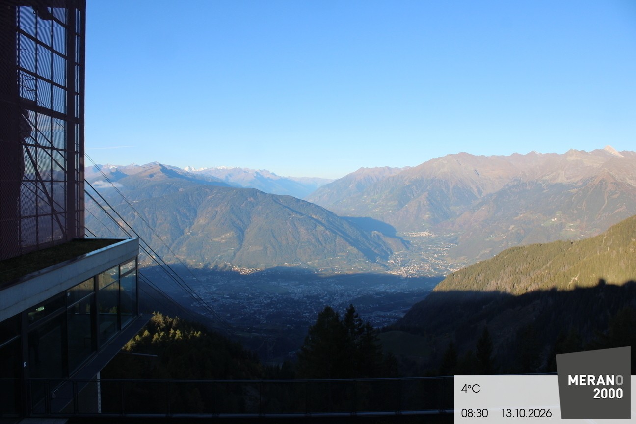 Archiv Foto Webcam Blick auf Meran
