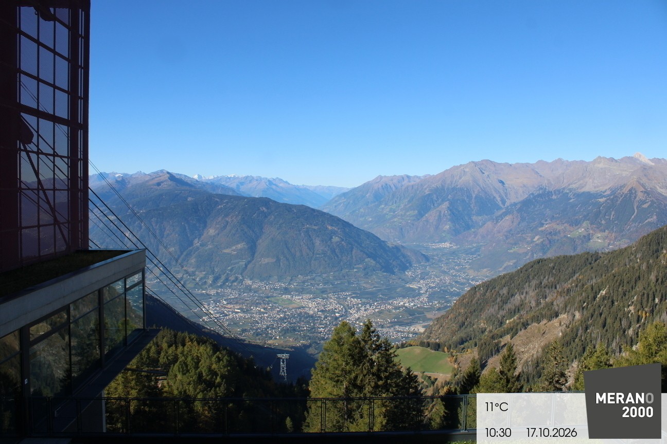 Archiv Foto Webcam Blick auf Meran