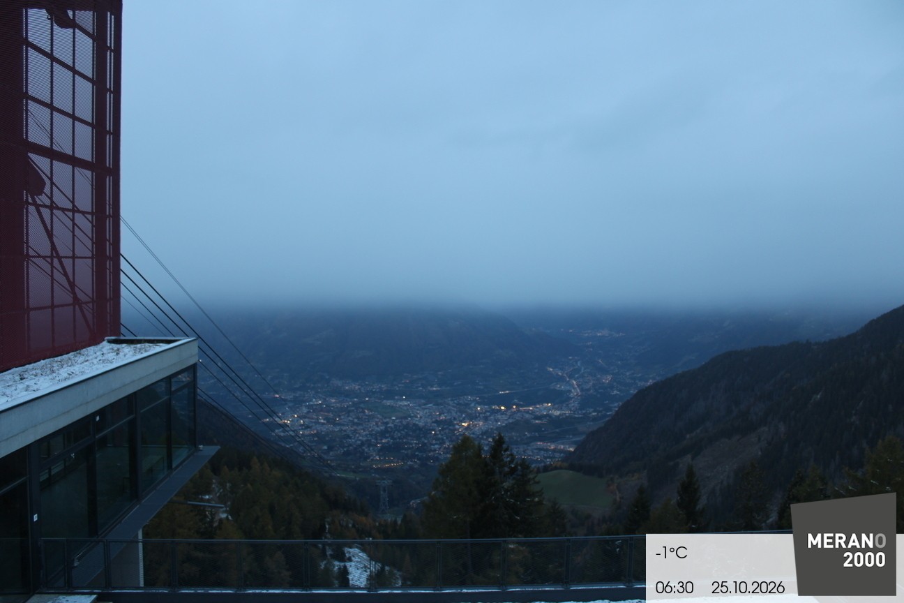 Archiv Foto Webcam Blick auf Meran