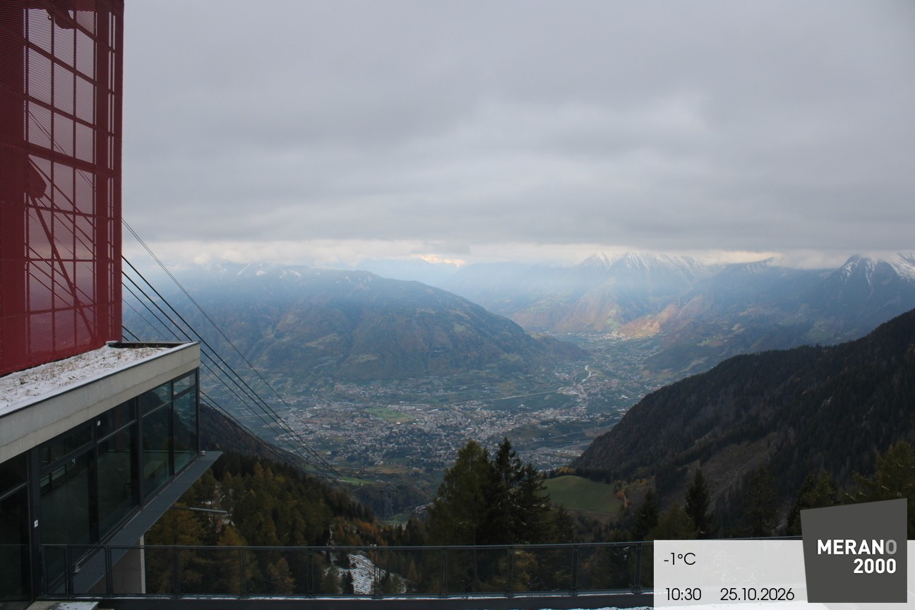 Archiv Foto Webcam Blick auf Meran
