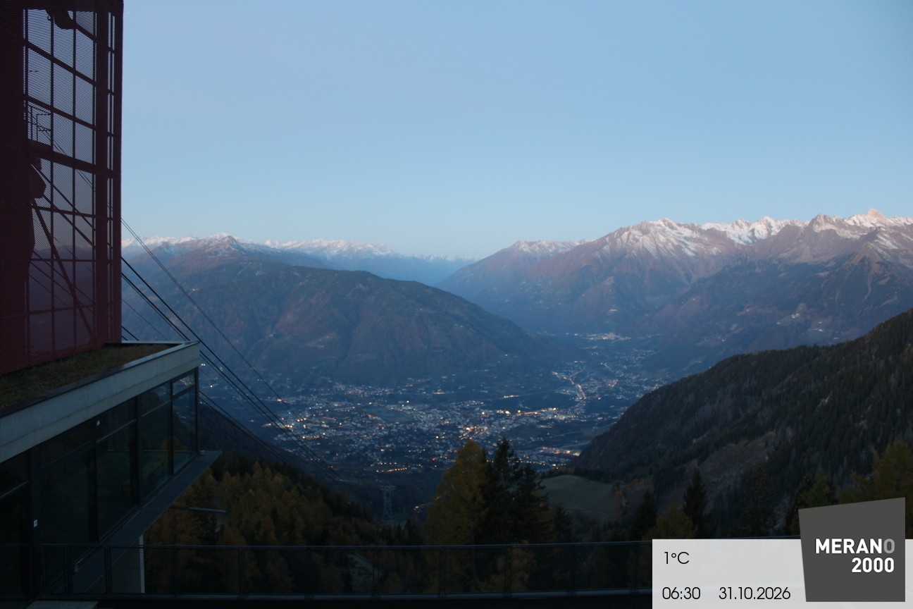 Archiv Foto Webcam Blick auf Meran