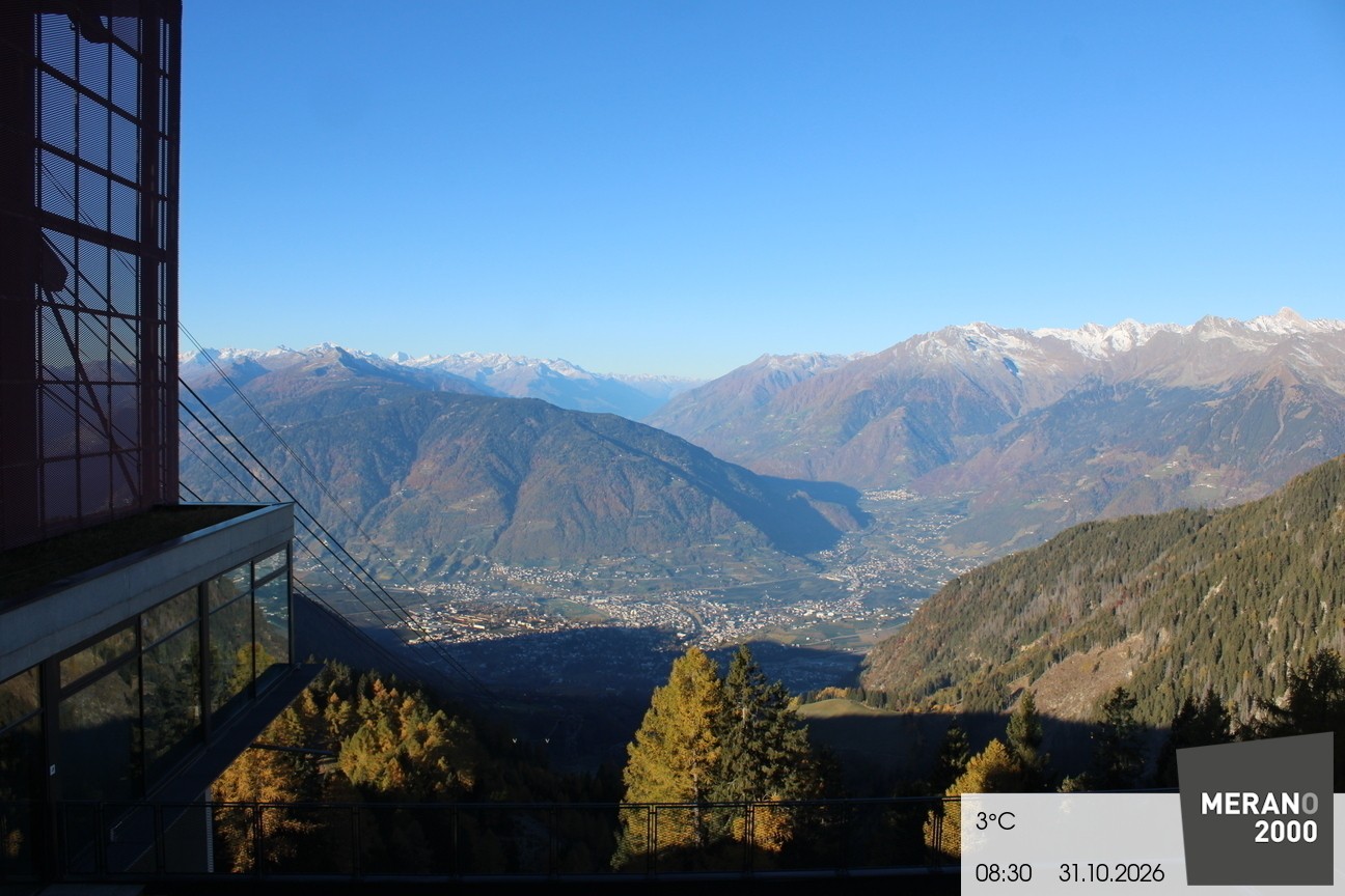 Archiv Foto Webcam Blick auf Meran