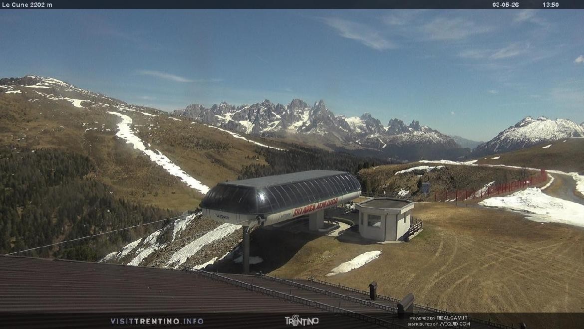 Archiv Foto Webcam Bergstation Le Cune, Trentino