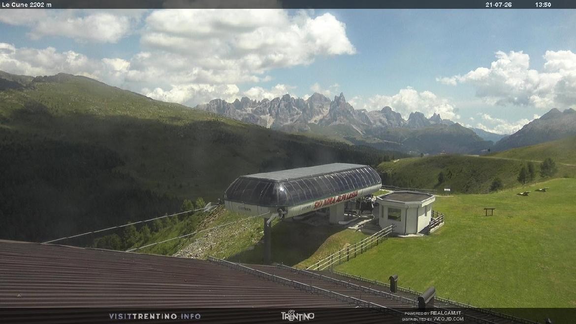 Archiv Foto Webcam Bergstation Le Cune, Trentino