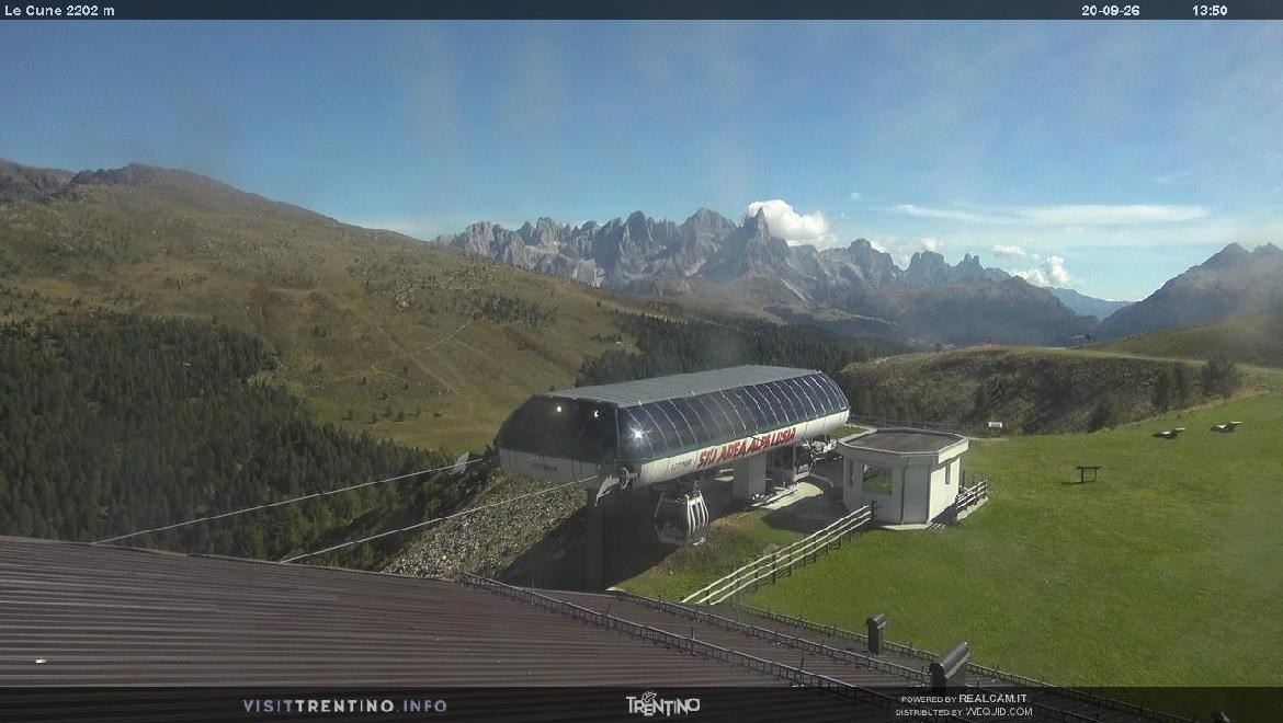 Archiv Foto Webcam Bergstation Le Cune, Trentino