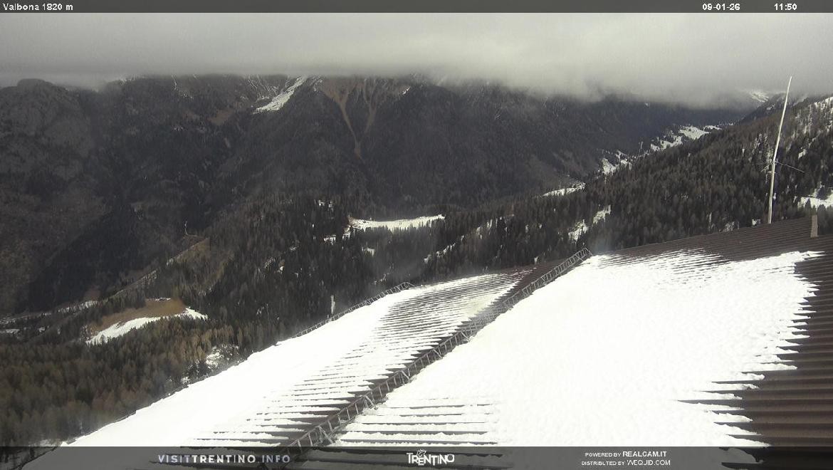 Archiv Foto Webcam Mittelstation Alpe di Lusia, Trentino