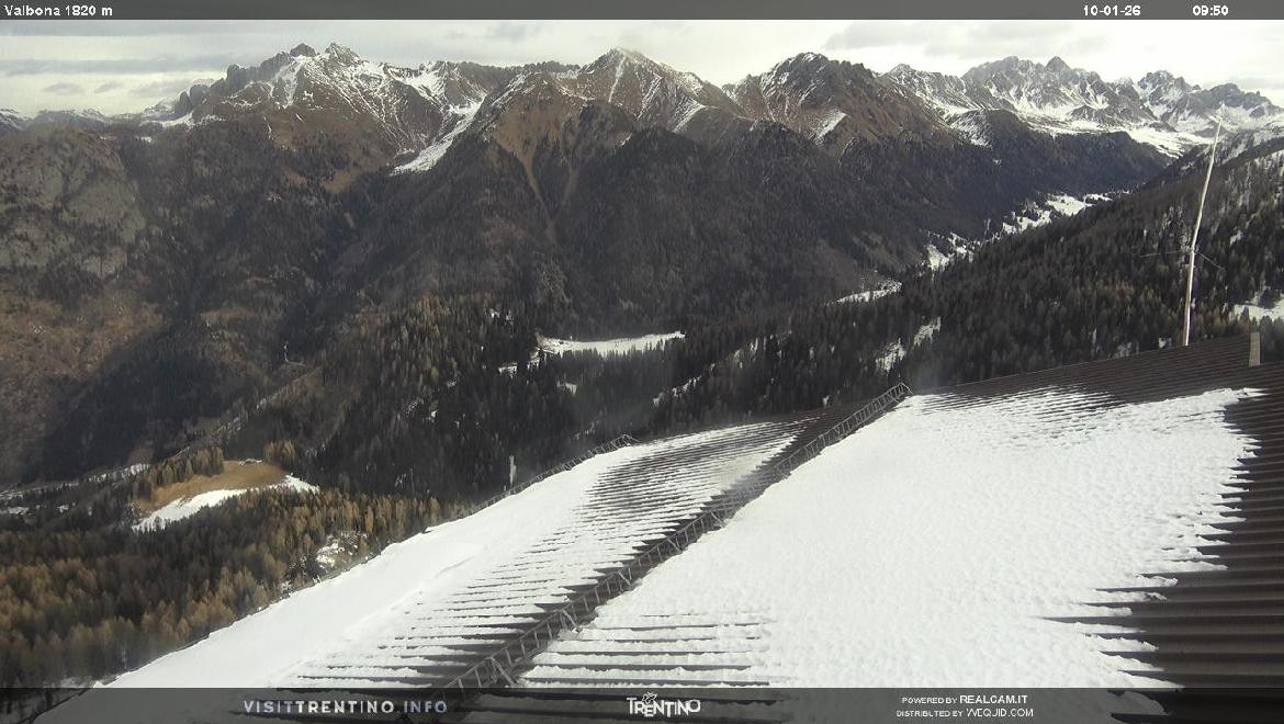 Archiv Foto Webcam Mittelstation Alpe di Lusia, Trentino