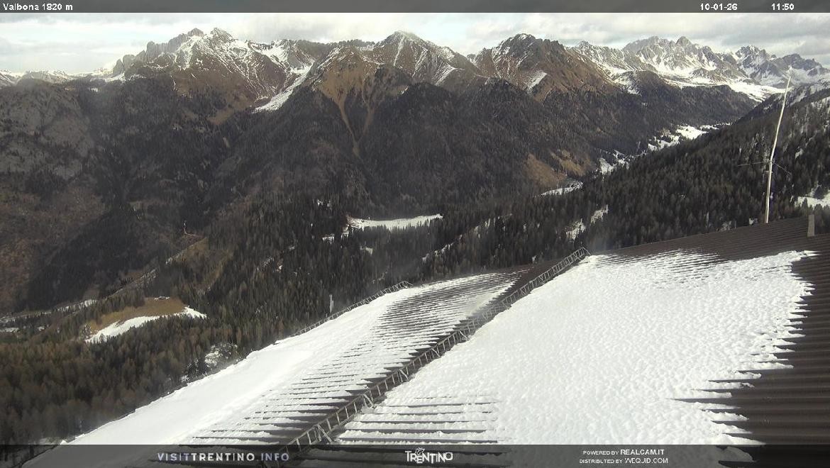 Archiv Foto Webcam Mittelstation Alpe di Lusia, Trentino