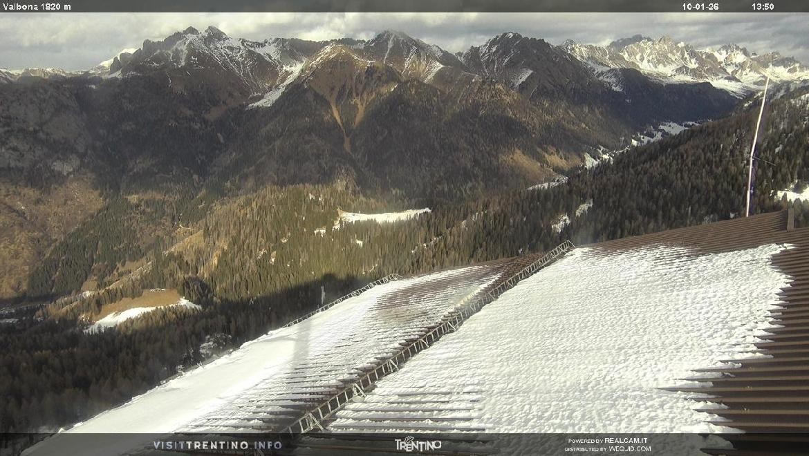 Archiv Foto Webcam Mittelstation Alpe di Lusia, Trentino