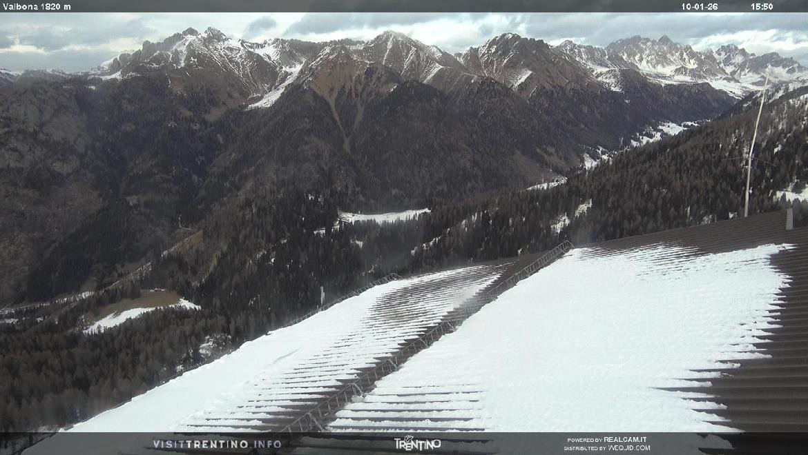 Archiv Foto Webcam Mittelstation Alpe di Lusia, Trentino