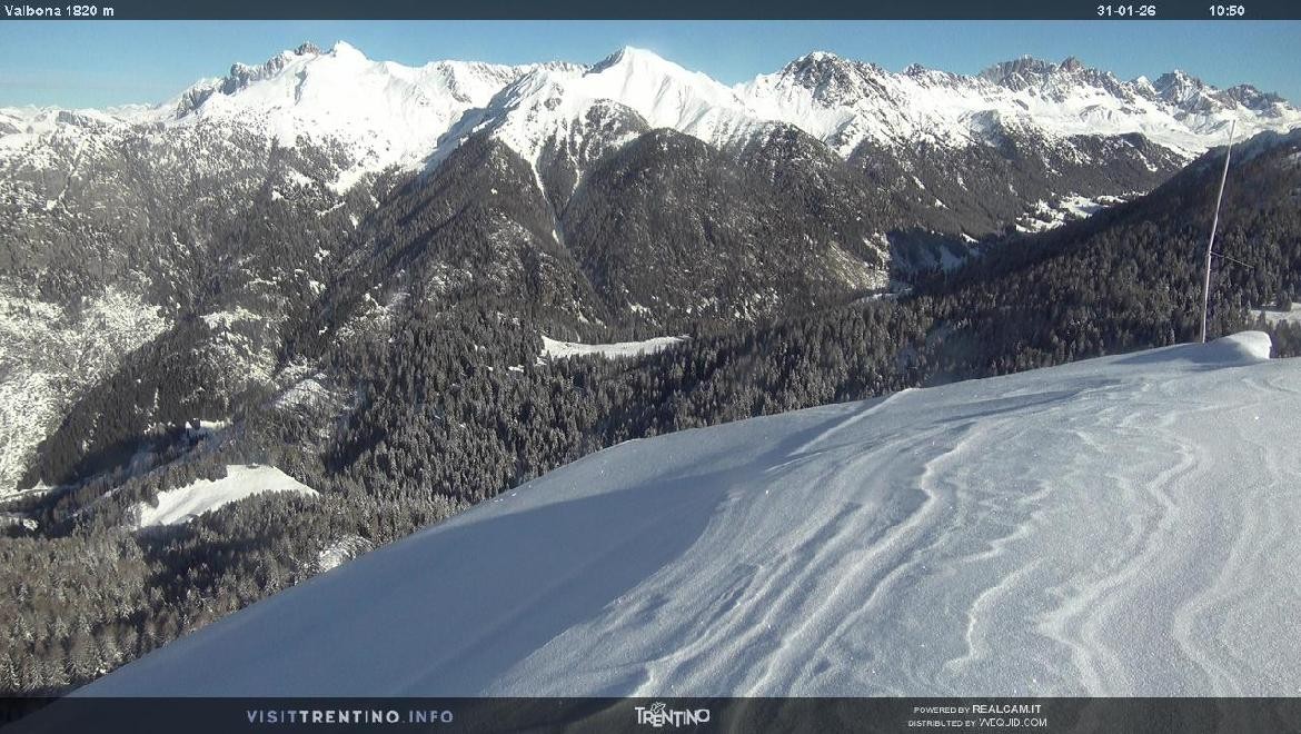 Archiv Foto Webcam Mittelstation Alpe di Lusia, Trentino