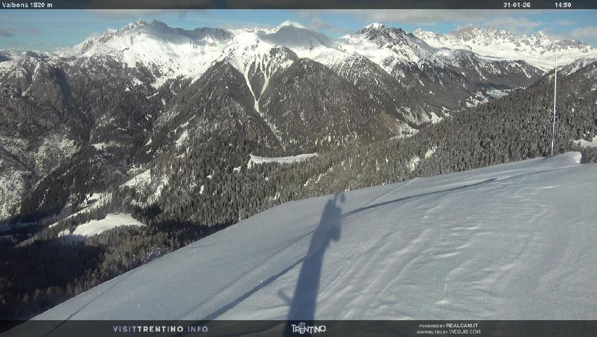 Archiv Foto Webcam Mittelstation Alpe di Lusia, Trentino