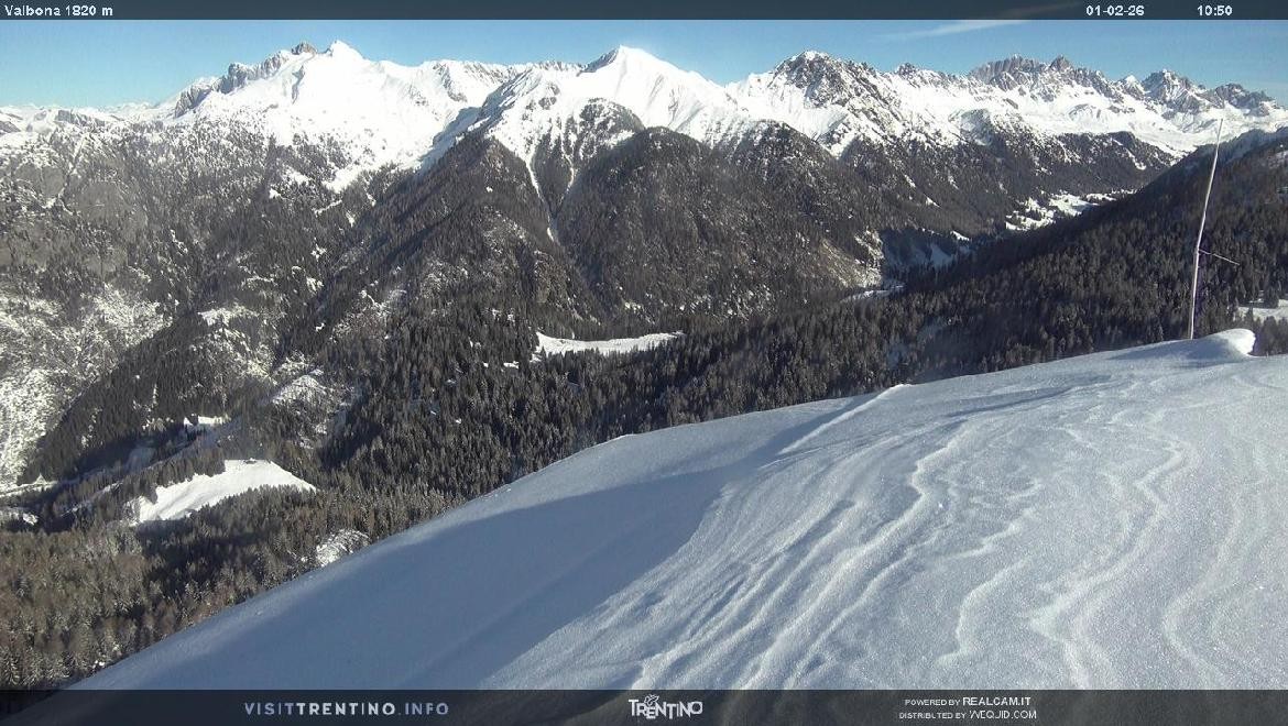 Archiv Foto Webcam Mittelstation Alpe di Lusia, Trentino