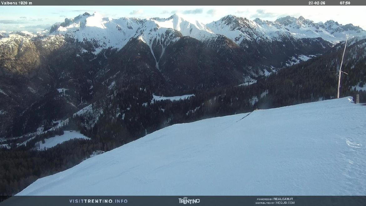 Archiv Foto Webcam Mittelstation Alpe di Lusia, Trentino