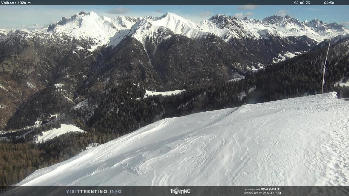 Archiv Foto Webcam Mittelstation Alpe di Lusia, Trentino