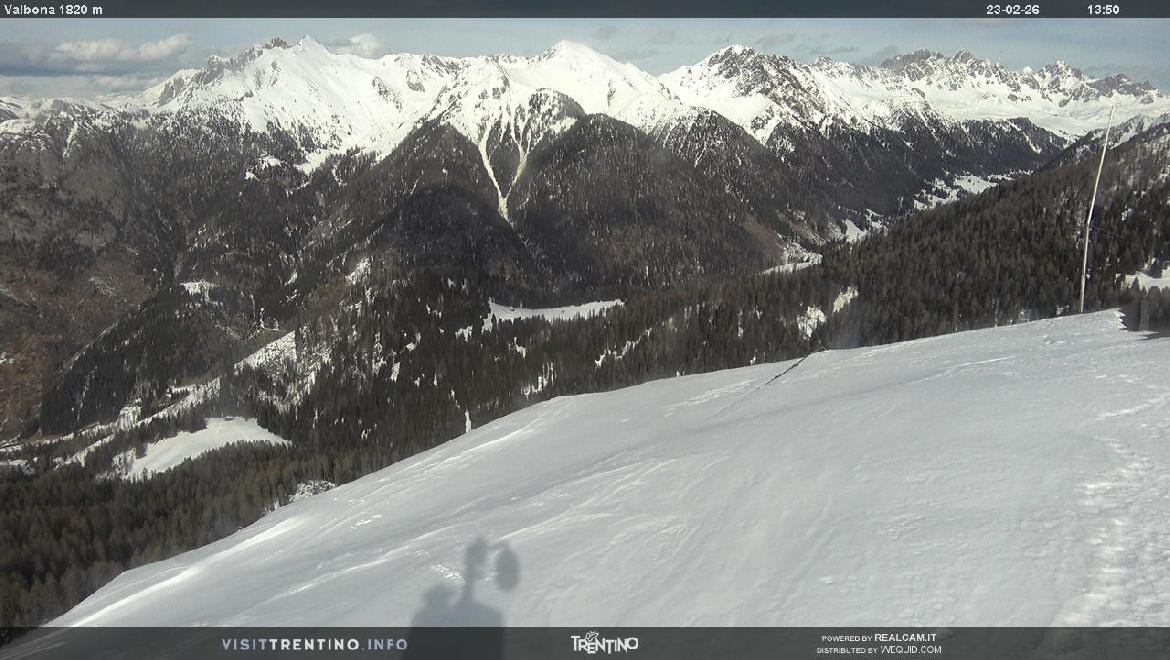 Archiv Foto Webcam Mittelstation Alpe di Lusia, Trentino