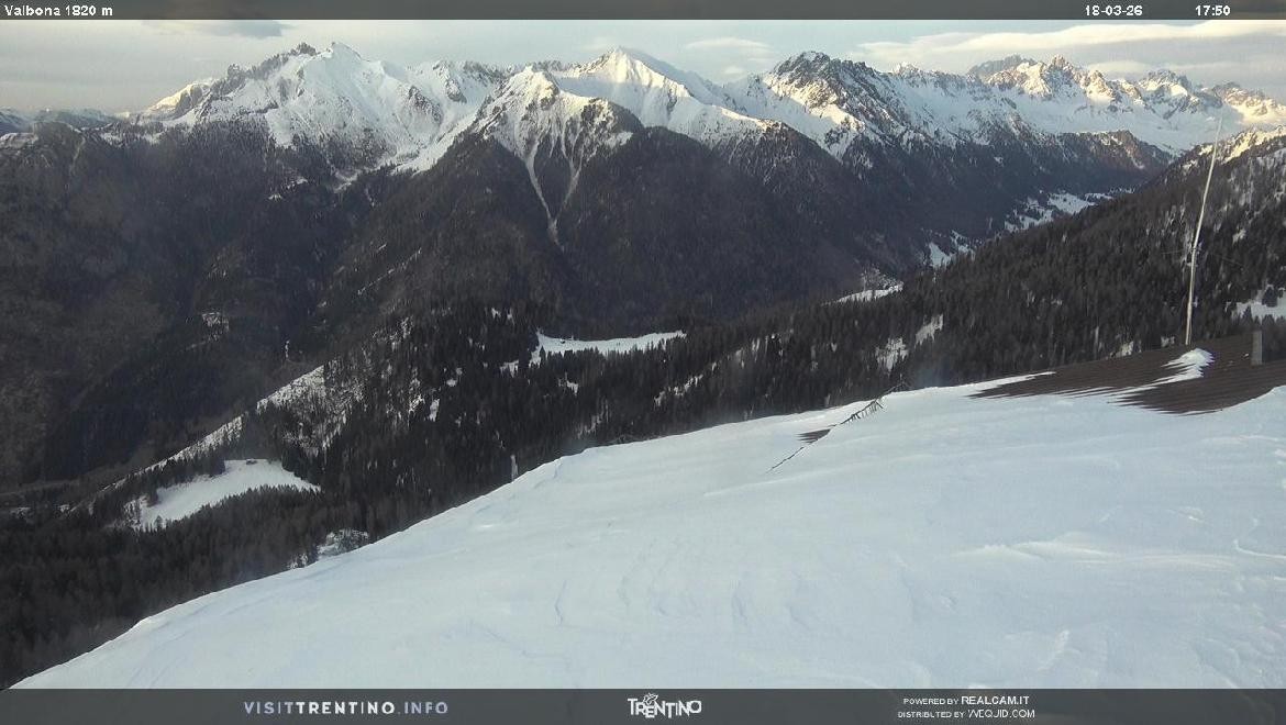 Archiv Foto Webcam Mittelstation Alpe di Lusia, Trentino