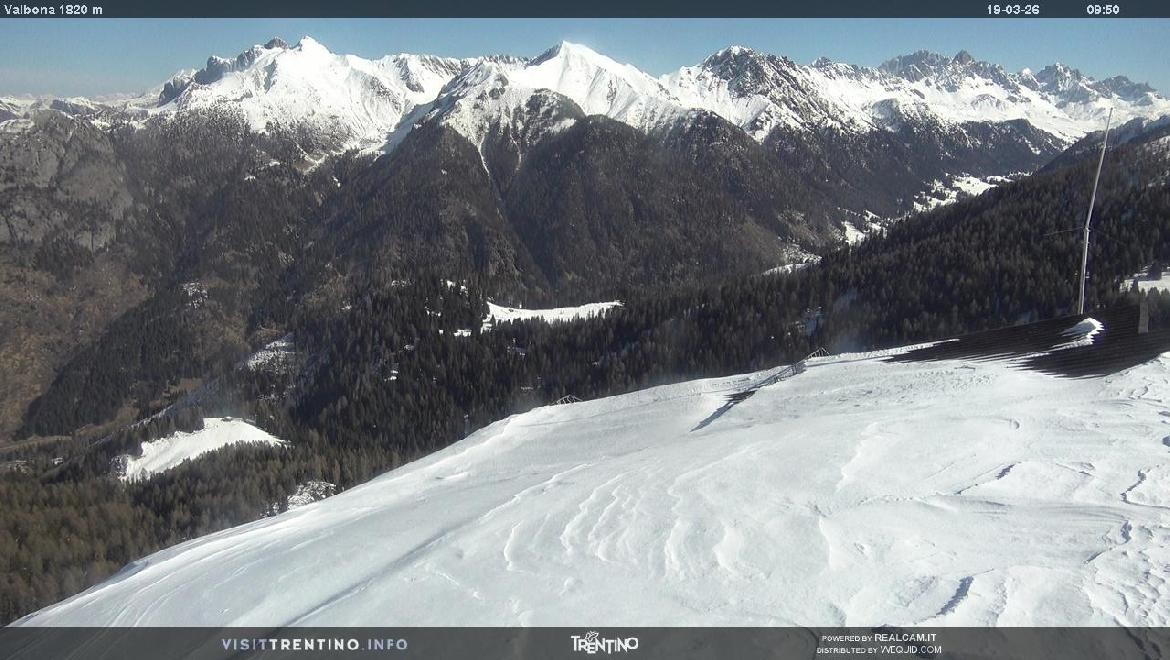 Archiv Foto Webcam Mittelstation Alpe di Lusia, Trentino