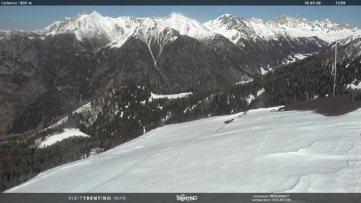 Archiv Foto Webcam Mittelstation Alpe di Lusia, Trentino