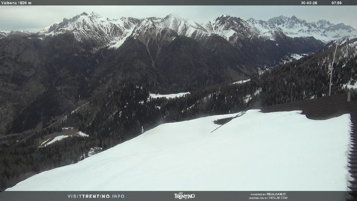 Archiv Foto Webcam Mittelstation Alpe di Lusia, Trentino