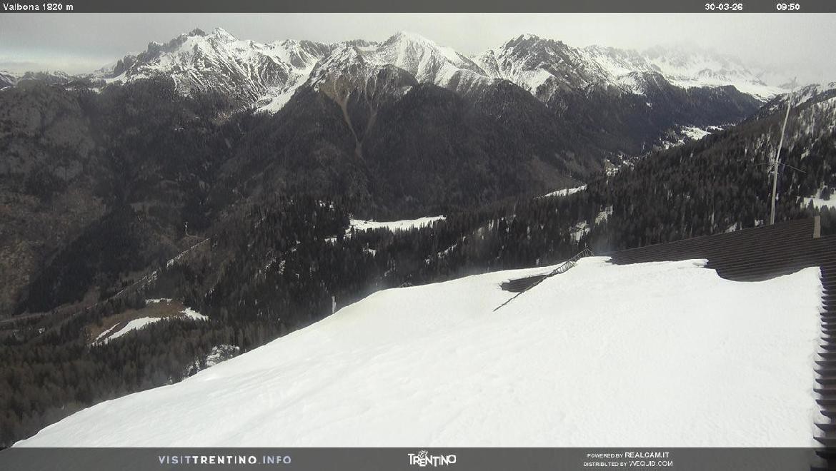 Archiv Foto Webcam Mittelstation Alpe di Lusia, Trentino