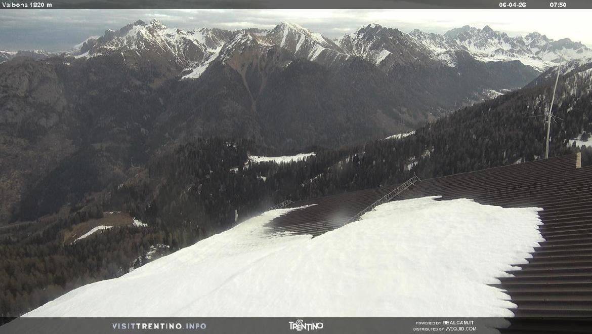 Archiv Foto Webcam Mittelstation Alpe di Lusia, Trentino
