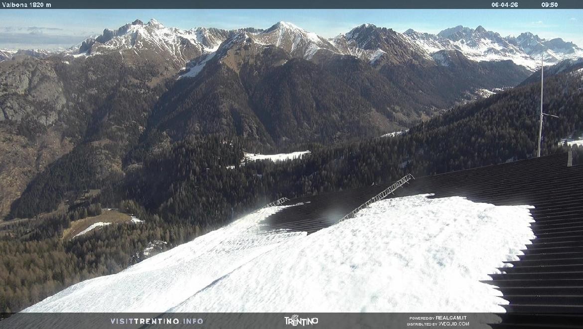 Archiv Foto Webcam Mittelstation Alpe di Lusia, Trentino