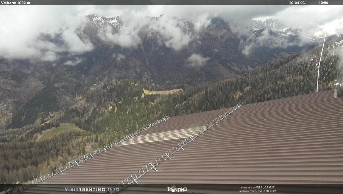 Archiv Foto Webcam Mittelstation Alpe di Lusia, Trentino