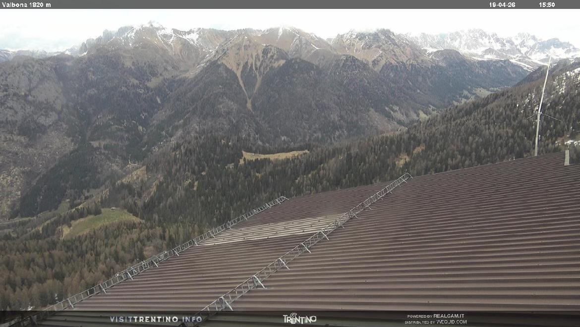 Archiv Foto Webcam Mittelstation Alpe di Lusia, Trentino