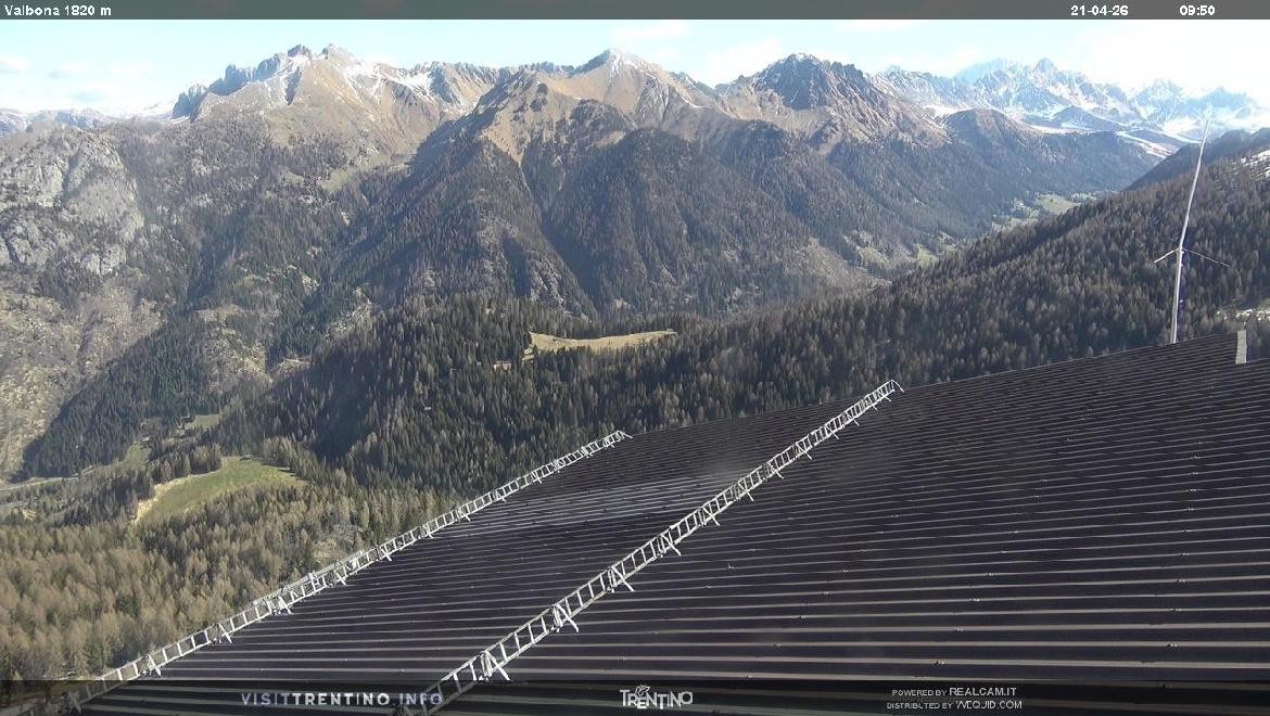 Archiv Foto Webcam Mittelstation Alpe di Lusia, Trentino