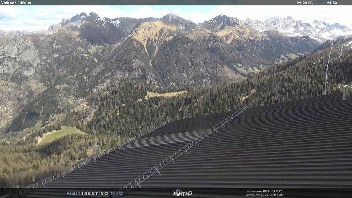 Archiv Foto Webcam Mittelstation Alpe di Lusia, Trentino