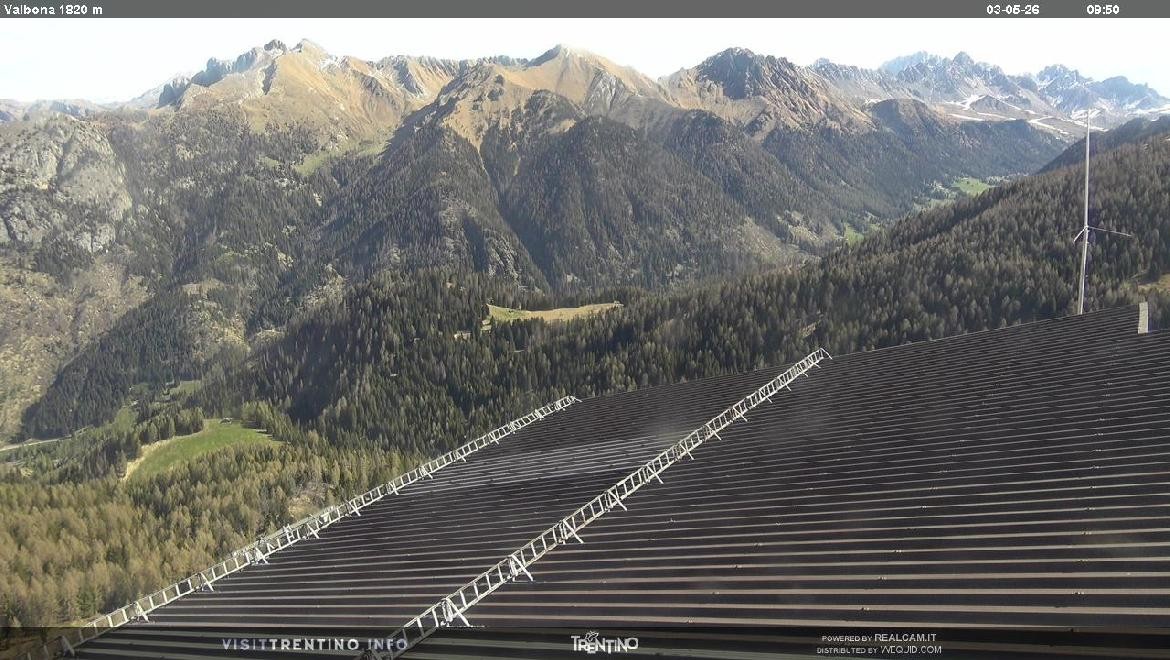 Archiv Foto Webcam Mittelstation Alpe di Lusia, Trentino