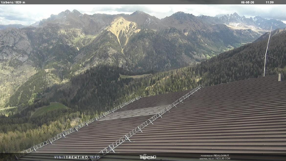 Archiv Foto Webcam Mittelstation Alpe di Lusia, Trentino