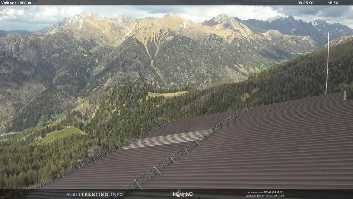 Archiv Foto Webcam Mittelstation Alpe di Lusia, Trentino