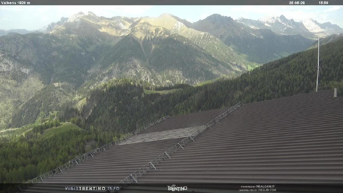 Archived image Webcam middle station alp Lusia, Trentino