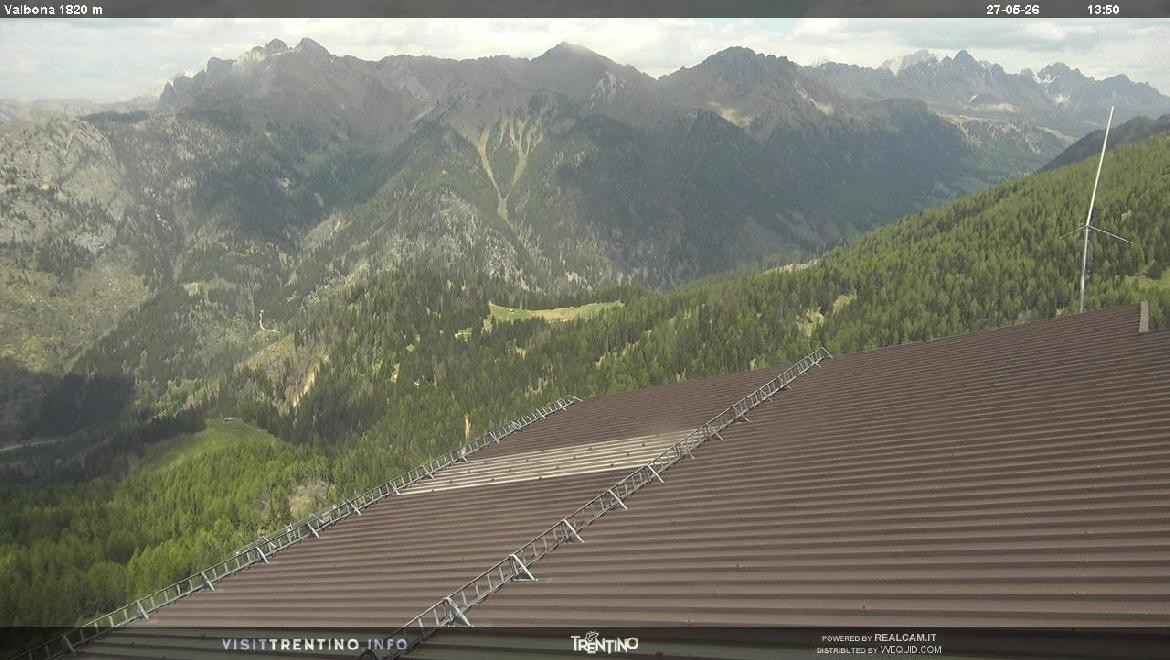 Archiv Foto Webcam Mittelstation Alpe di Lusia, Trentino