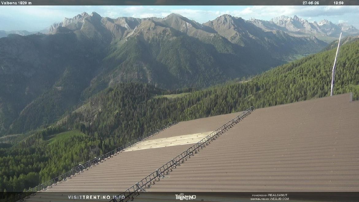 Archiv Foto Webcam Mittelstation Alpe di Lusia, Trentino