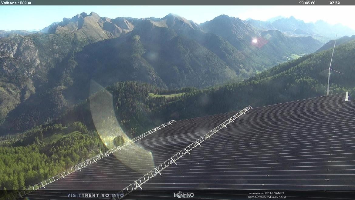 Archiv Foto Webcam Mittelstation Alpe di Lusia, Trentino