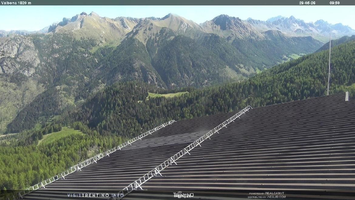 Archiv Foto Webcam Mittelstation Alpe di Lusia, Trentino