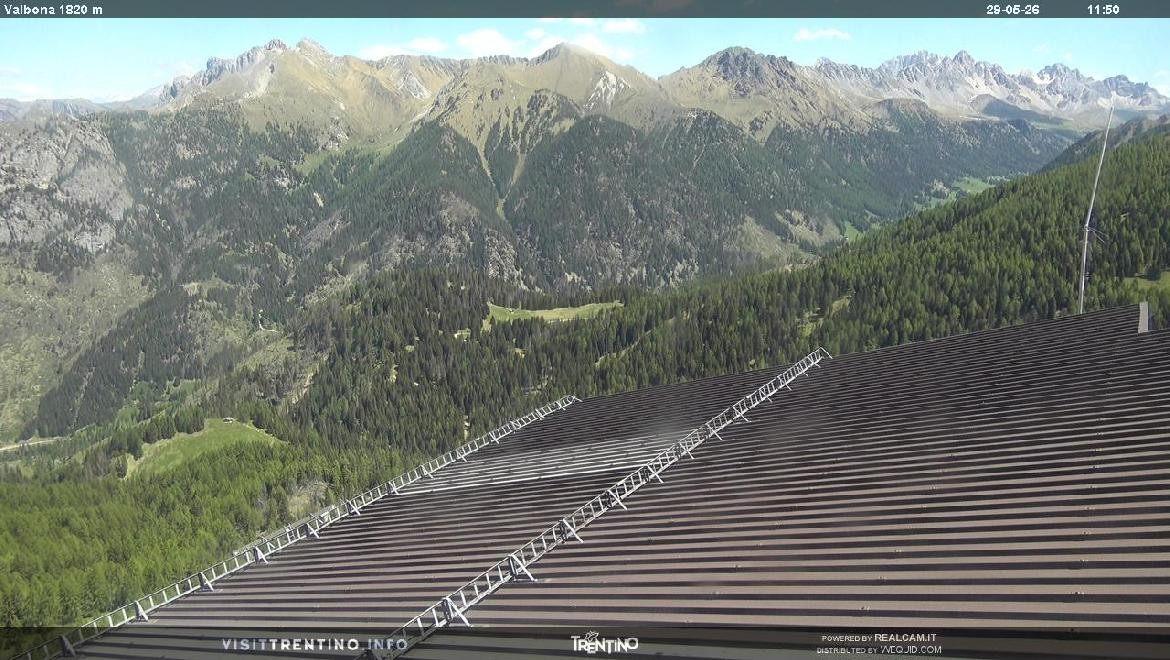 Archiv Foto Webcam Mittelstation Alpe di Lusia, Trentino