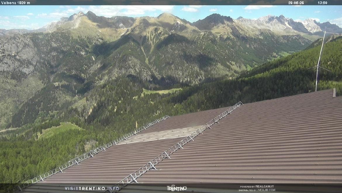 Archiv Foto Webcam Mittelstation Alpe di Lusia, Trentino