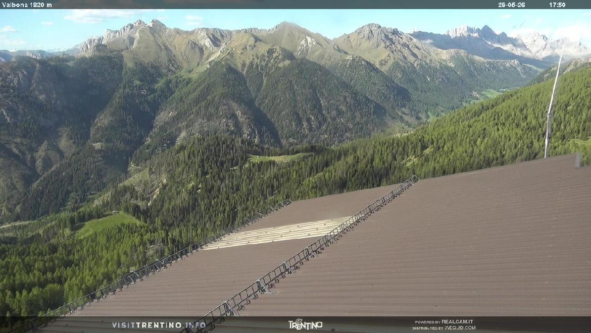 Archiv Foto Webcam Mittelstation Alpe di Lusia, Trentino