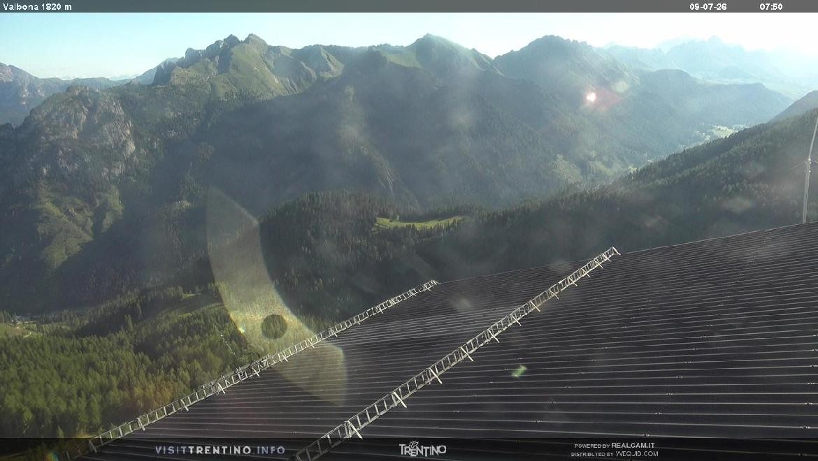 Archiv Foto Webcam Mittelstation Alpe di Lusia, Trentino