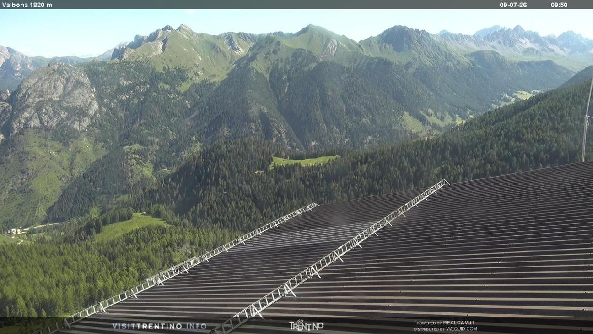 Archiv Foto Webcam Mittelstation Alpe di Lusia, Trentino
