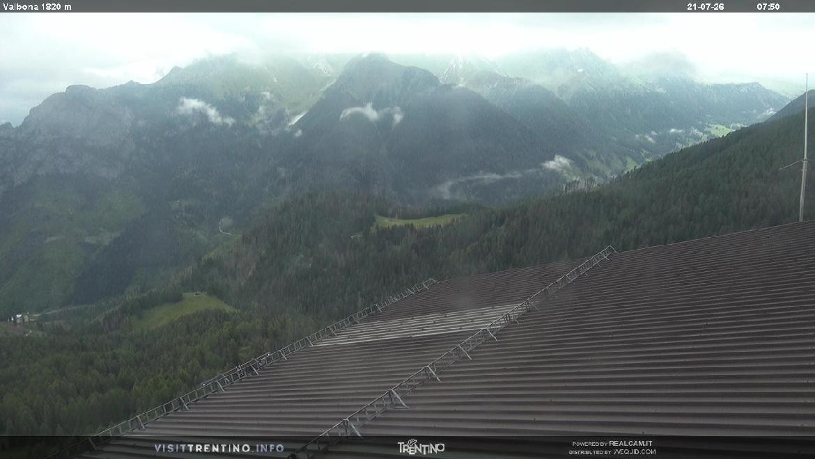 Archiv Foto Webcam Mittelstation Alpe di Lusia, Trentino