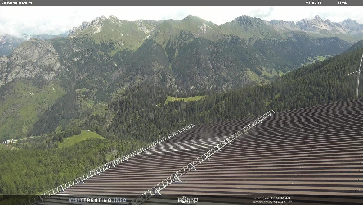 Archiv Foto Webcam Mittelstation Alpe di Lusia, Trentino