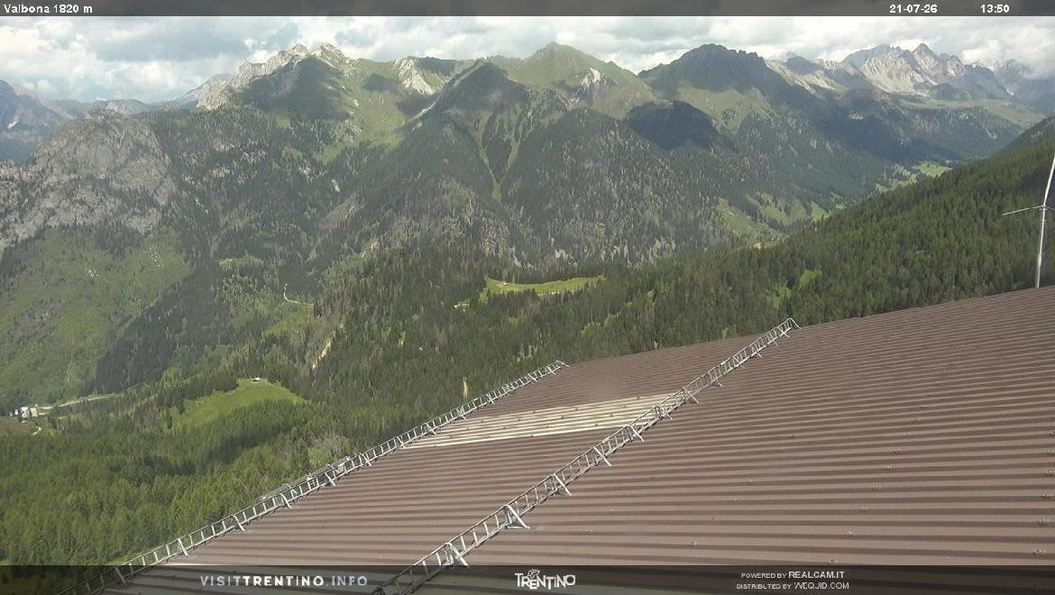 Archiv Foto Webcam Mittelstation Alpe di Lusia, Trentino