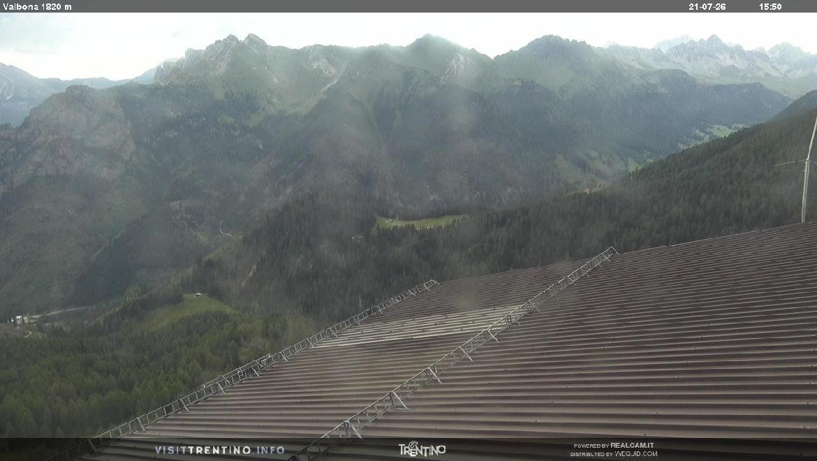 Archiv Foto Webcam Mittelstation Alpe di Lusia, Trentino