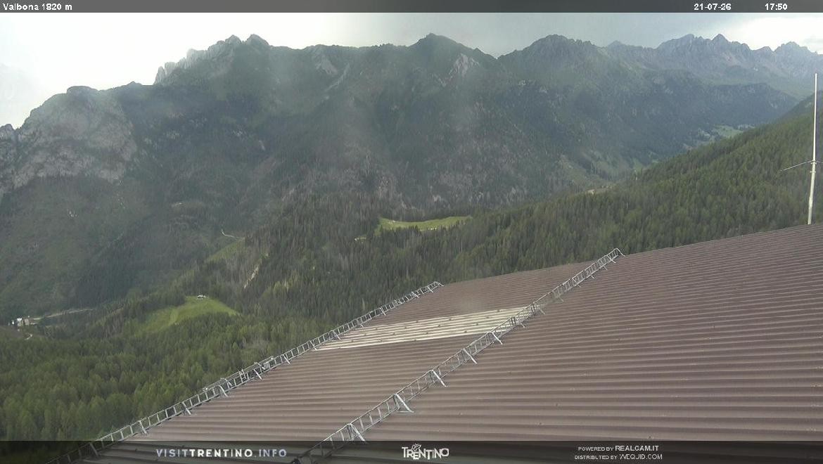 Archiv Foto Webcam Mittelstation Alpe di Lusia, Trentino