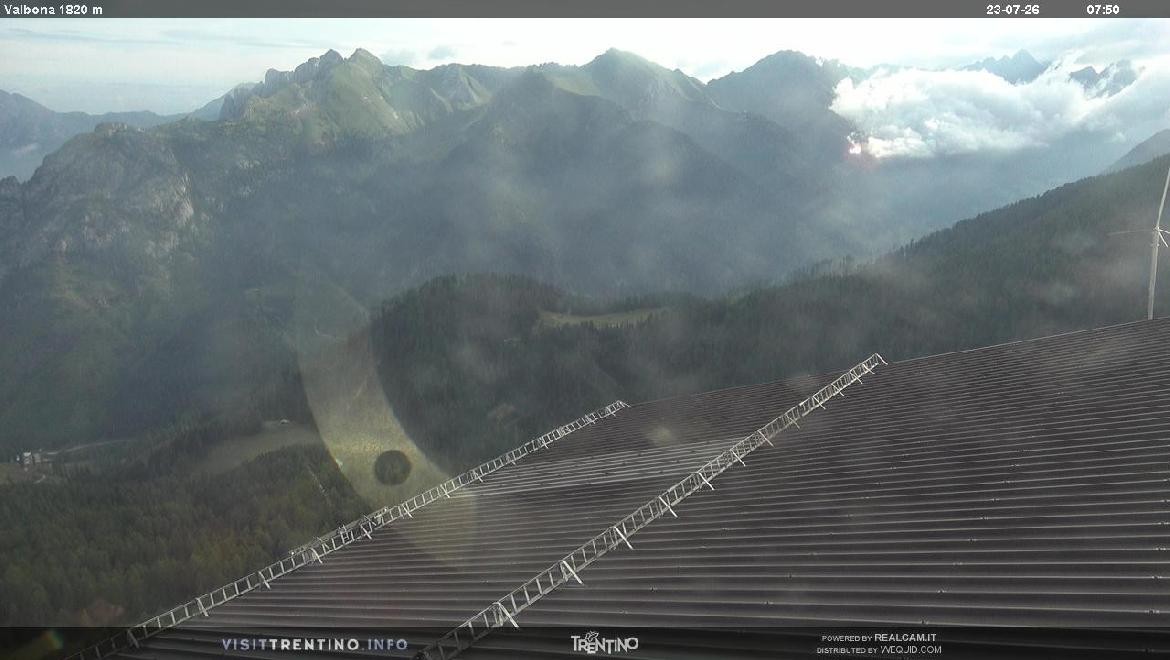 Archiv Foto Webcam Mittelstation Alpe di Lusia, Trentino